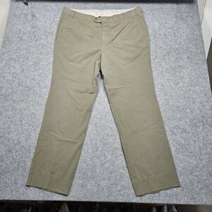 Paul Stuart Dress Pants Mens 38 X 30‎ Olive Green Flat Front Year Around